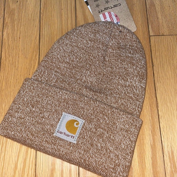 HP 12/28 🎉🎉 ✖️NEW STOCK ⭐️CARHARTT BABY Brown heather kids hat  beanie *NEW* - Picture 3 of 6